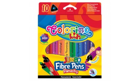 Flomasteriai  Colorini Kids Jumbo trikampiai, 10 spalvų