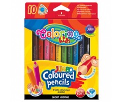 Spalvoti pieštukai Colorino Kids JUMBO, trikampiai 10 spalvų