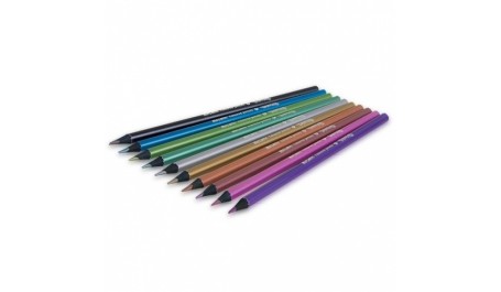 Spalvoti pieštukai Colorino Kids Metallick  10 blizgių spalvų