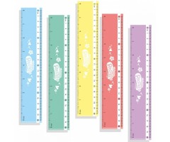 Liniuotė Colorino Pastel 20 cm plastikinė pastelinių spalvų