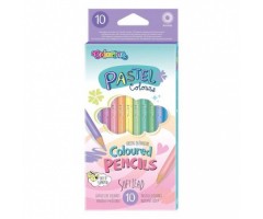 Spalvoti pieštukai Colorino Pastel 10 pastelinių spalvų
