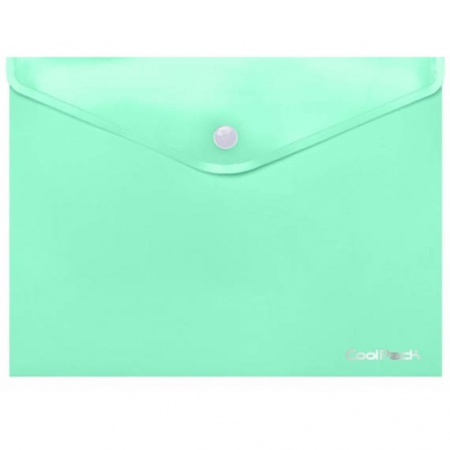 Aplankas-vokelis su spaude CoolPack , A4, plastikinis, pastelinis turkio sp.