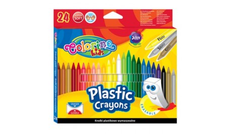 Trinamos plastikinės kreidelės Colorino Kids  24 spalvų