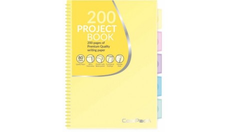 Sąsiuvinis su spirale CoolPack, B5, 200 puslapių, langeliais, Pastelinis gelsvas