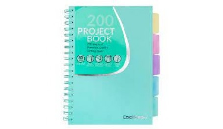 Sąsiuvinis su spirale CoolPack, B5, 200 puslapių, langeliais, Pastelinis žalias