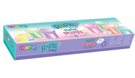 Guašas Colorino Paste 12 pastelinių spalvų