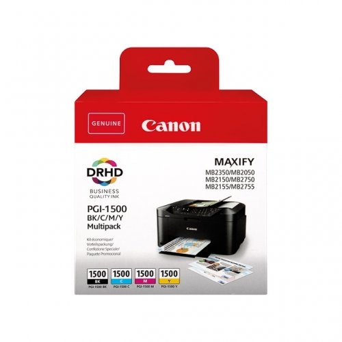 Canon PGI1500BKCMY (9218B005), Multipack (Juoda, Mėlyna, Purpurinė, Geltona)